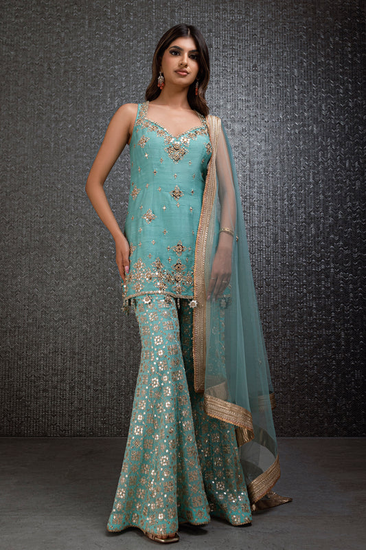 Aqua Blue Mirror Garara